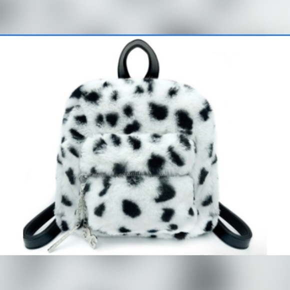 Gilda Paris Bag Polka Dot Backpack Fur Messenger Bag
(GGH-533 Black/White Spots) - Picture 1 of 2